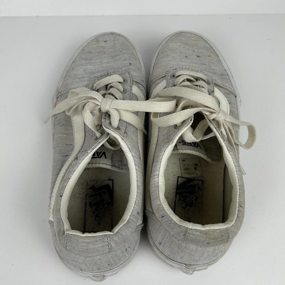 Vans Shoes Womens 7.5 Off The Wall Old Skool Sneaker 500714 Gray Canvas Lace Up - Picture 9 of 12